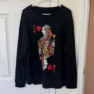 Black Queen of Hearts Sweatshirt